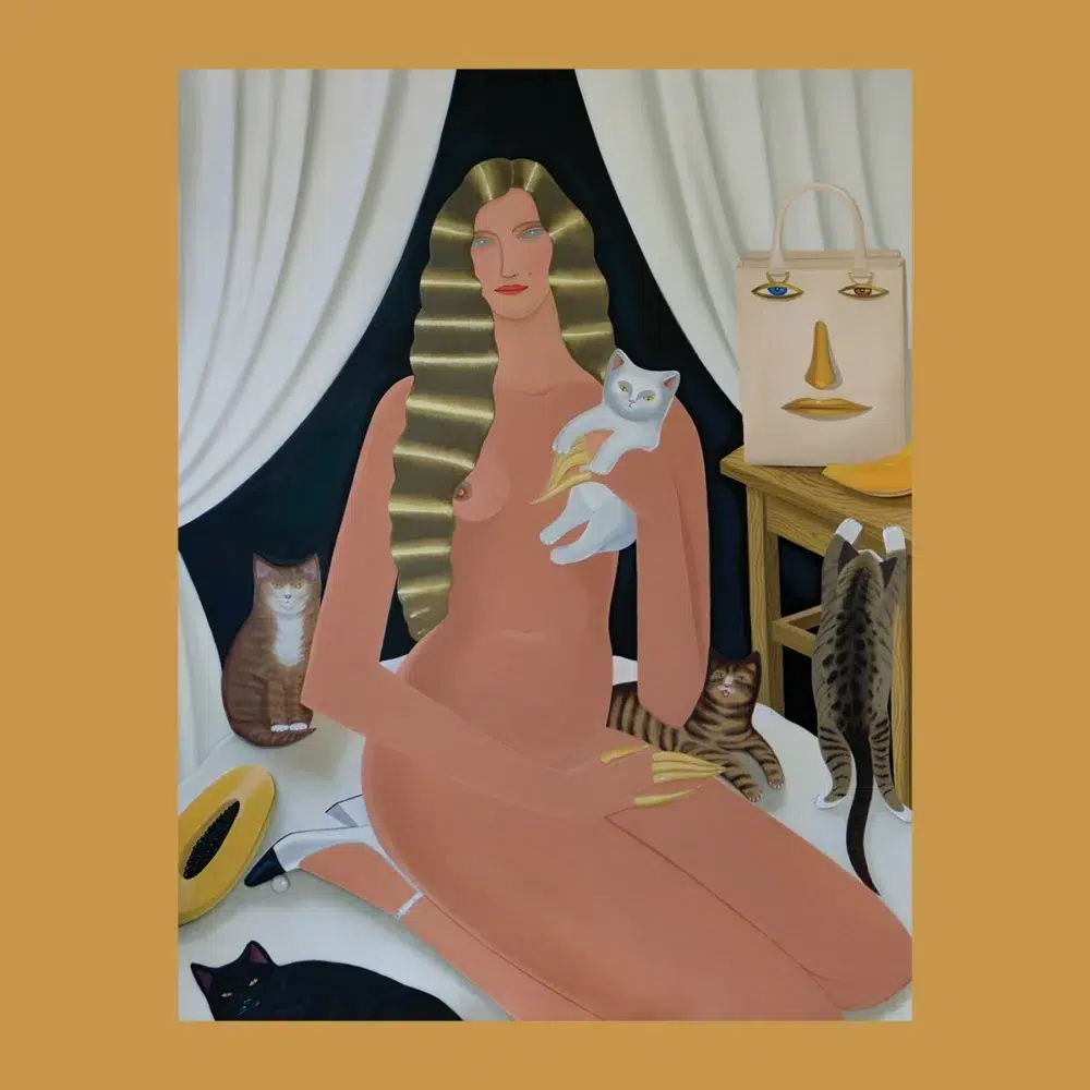 Lady with cats - Image 3