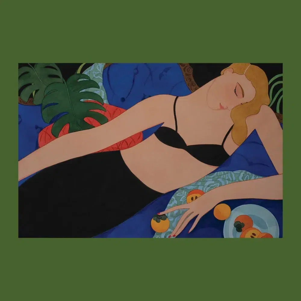 Lady with persimmons - Image 3