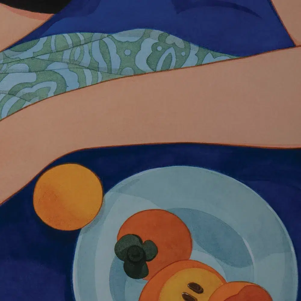 Lady with persimmons - Image 4